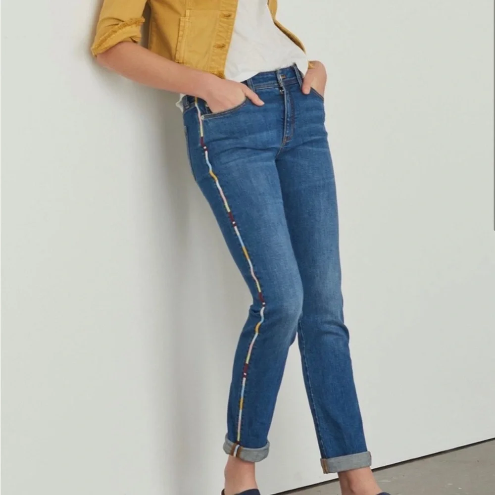 Anthropologie Pilcro And The Letterpress Slim Boyfriend Crop Jeans Size 30 - Picture 2 of 15
